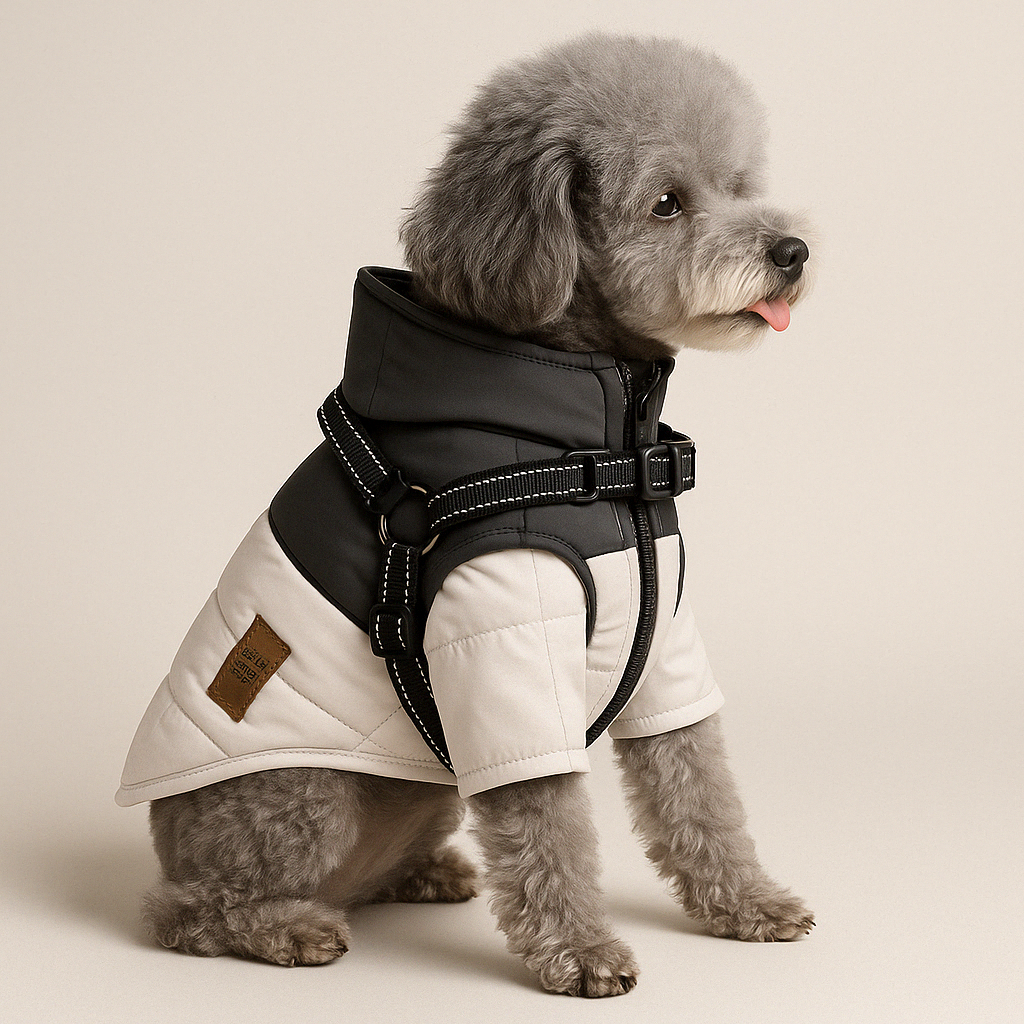 Manteau imperméable avec harnais intégré