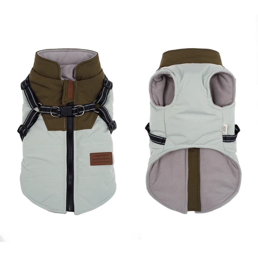 Manteau imperméable avec harnais intégré
