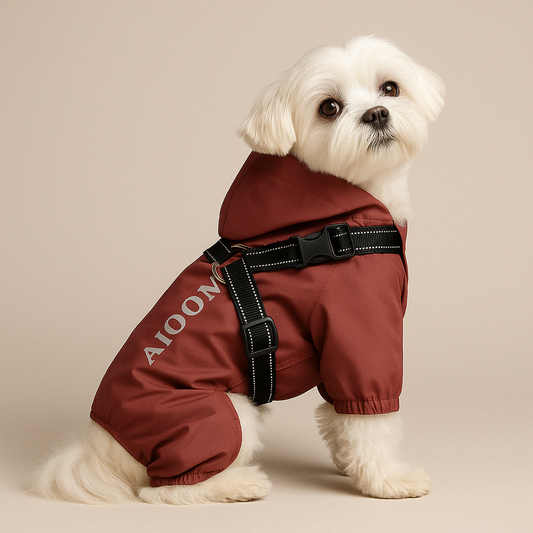 Imperméable réfléchissant avec harnais intégré